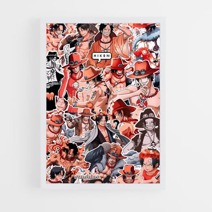 one-piece-16 cadre Blanc