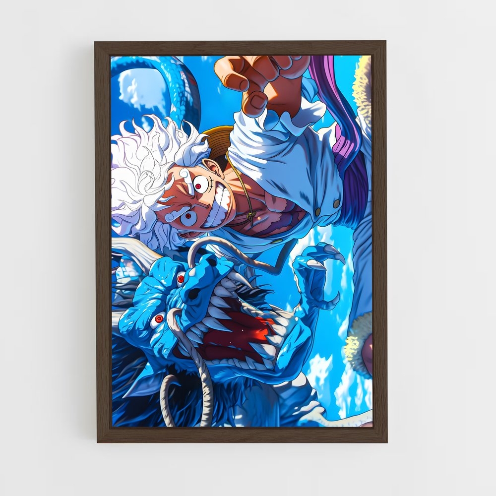 one-piece-21 cadre Bois foncé