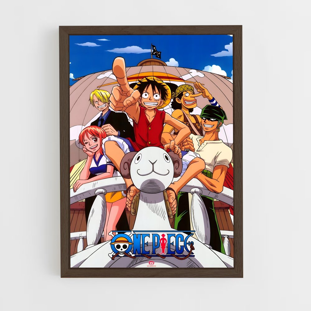 one-piece-22 cadre Bois foncé