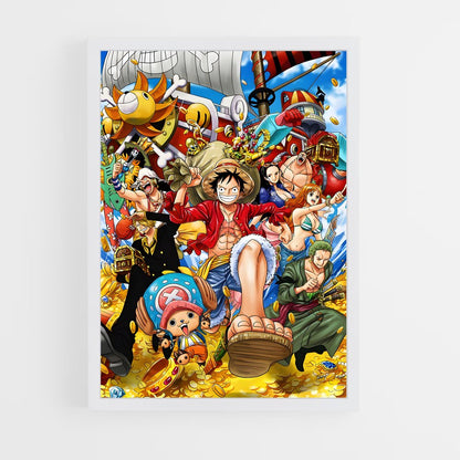 one-piece-6 cadre Blanc