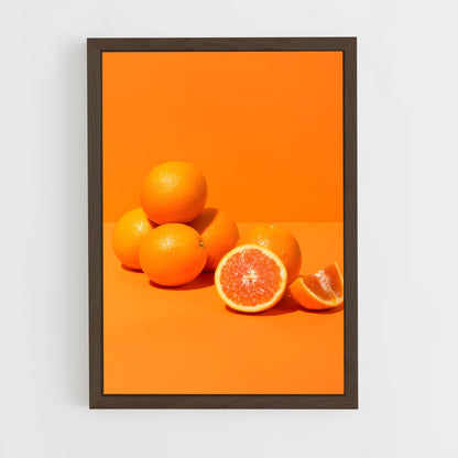 orange-2 cadre Bois foncé