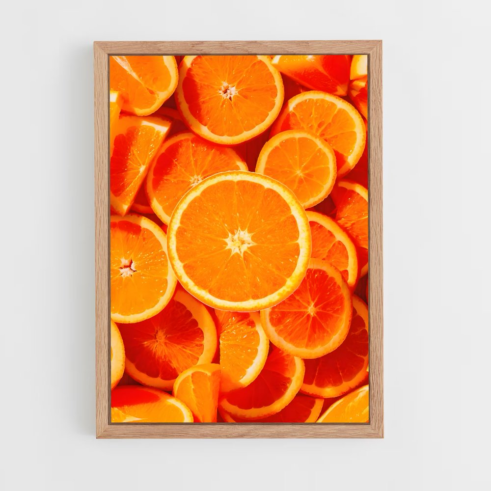 orange-3 cadre Bois clair
