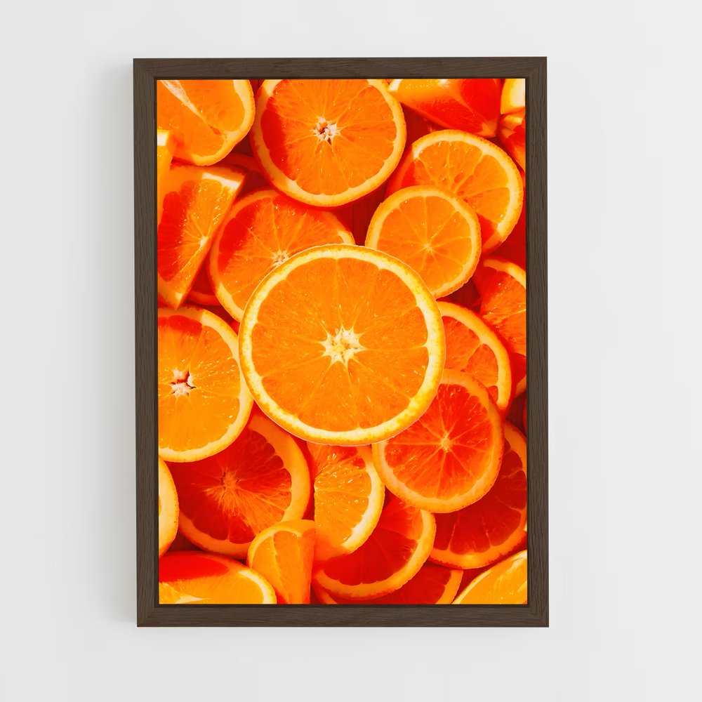 orange-3 cadre Bois foncé