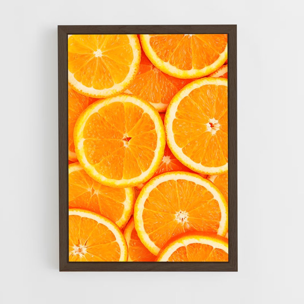 orange-5 cadre Bois foncé