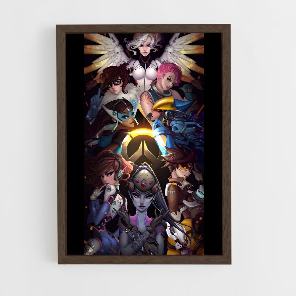 overwatch-11 cadre Bois foncé