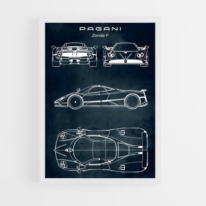 pagani-14 cadre Blanc