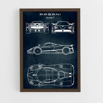 pagani-14 cadre Bois foncé