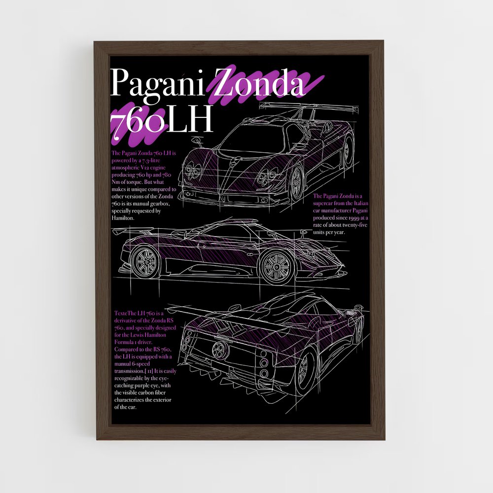 pagani-15 cadre Bois foncé