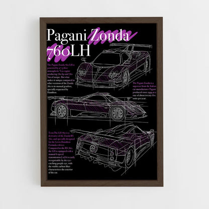 pagani-15 cadre Bois foncé
