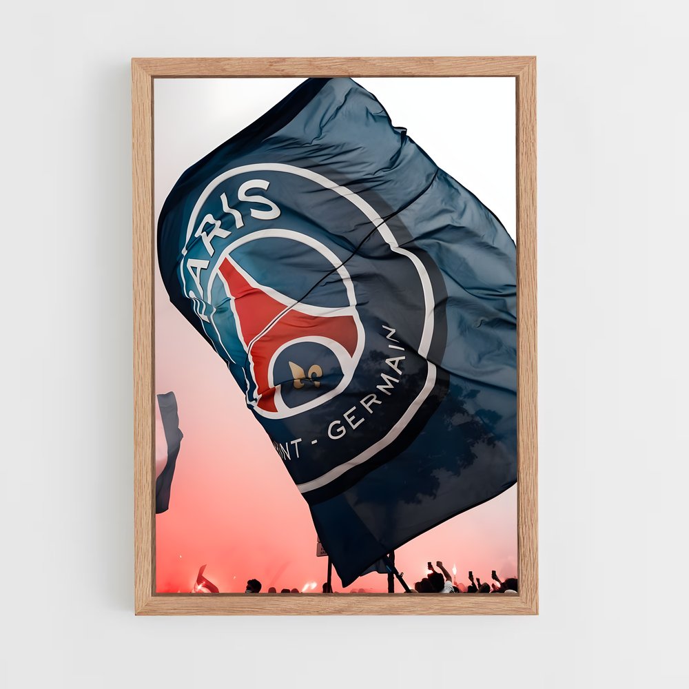 paris-saint-germain-2 cadre Bois clair
