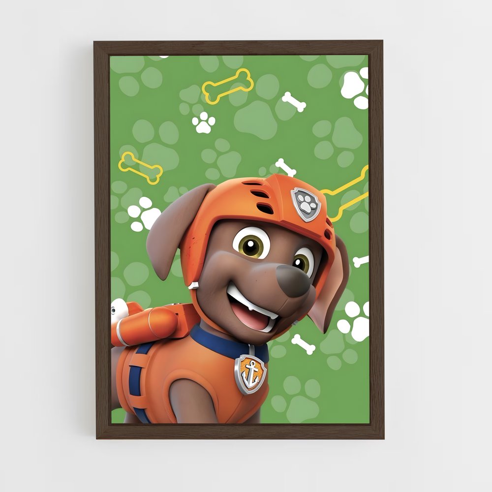 paw-patrol-15 cadre Bois foncé