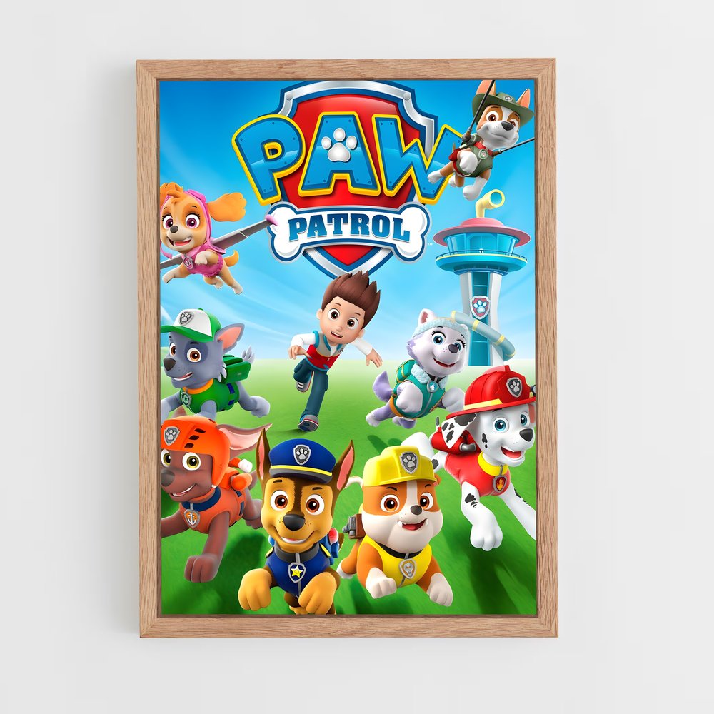 paw-patrol-4 cadre Bois clair