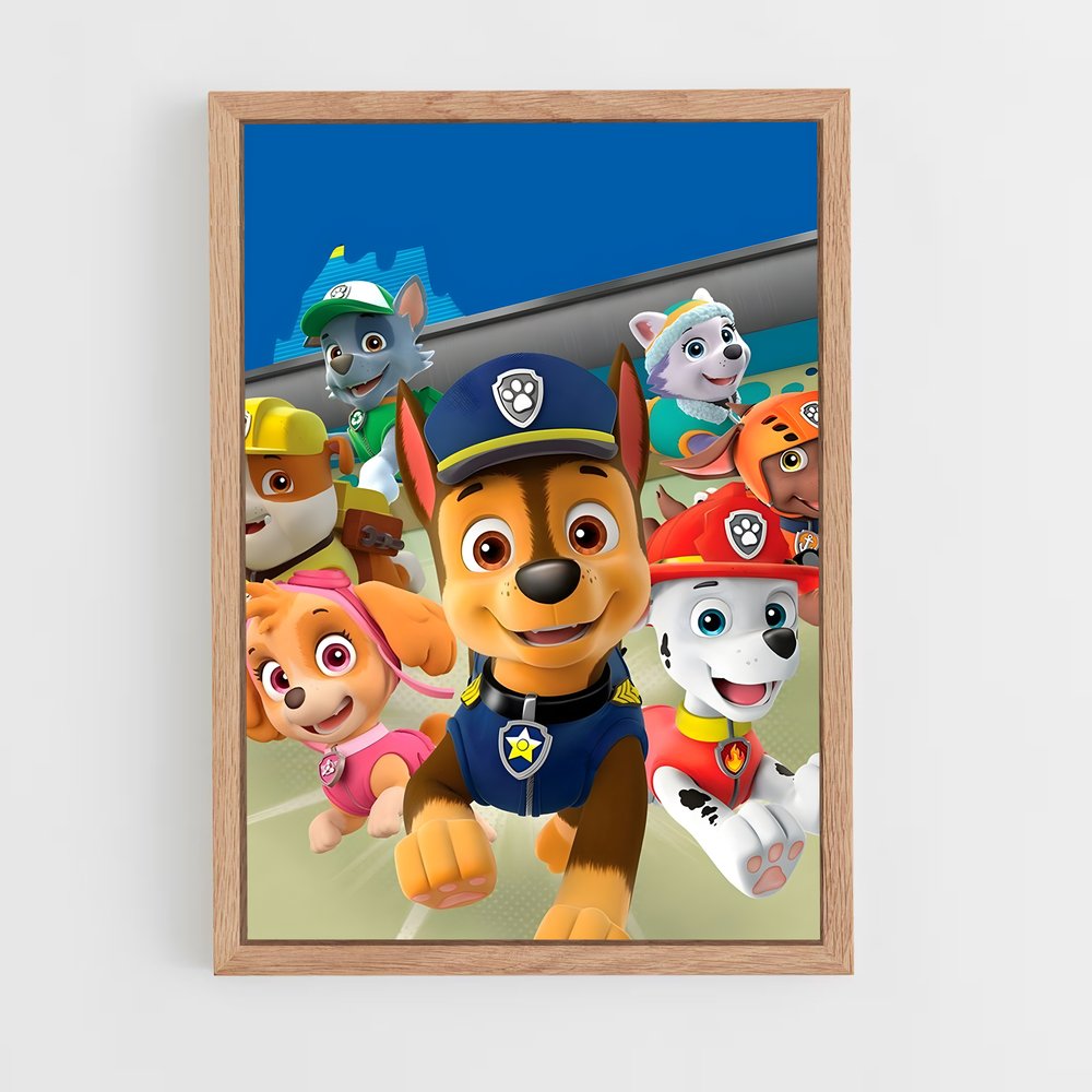paw-patrol-5 cadre Bois clair