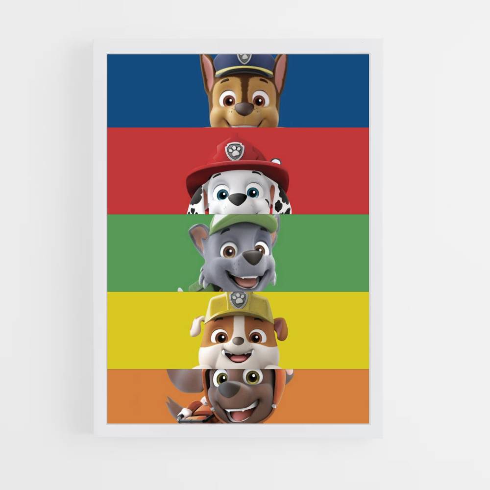 Poster Paw Patrol Colors