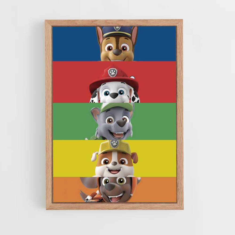 Poster Paw Patrol Colors