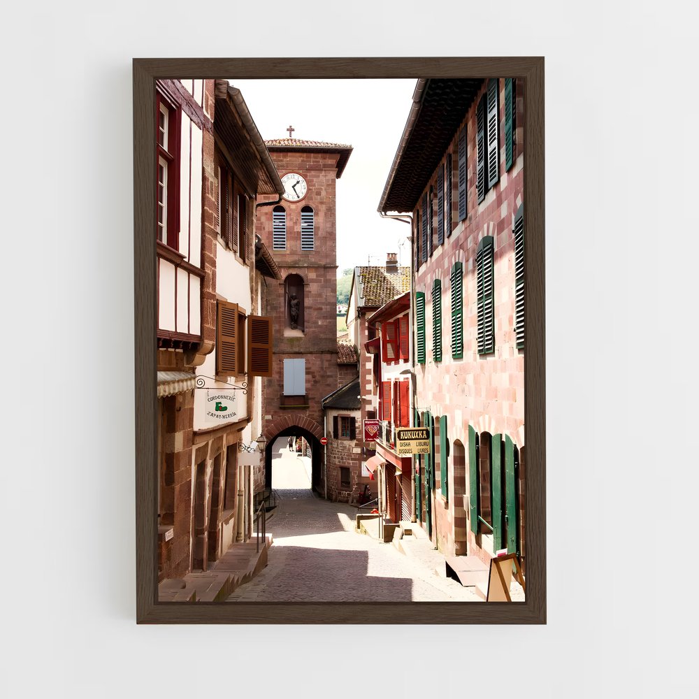 pays-basque-7 cadre Bois foncé