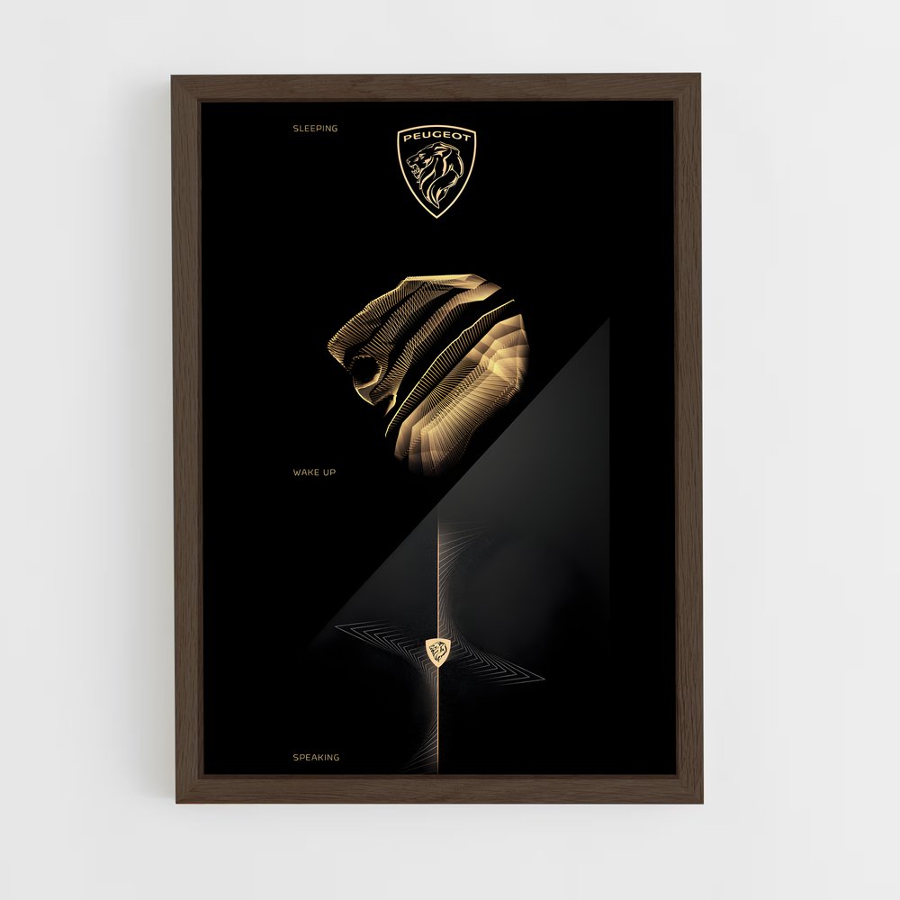 peugeot-17 cadre Bois foncé