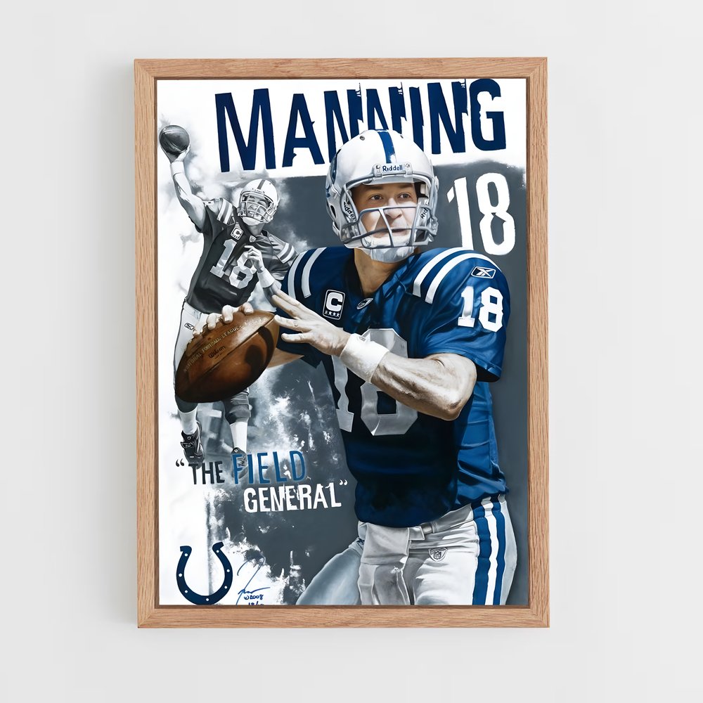 peyton-manning-6 cadre Bois clair