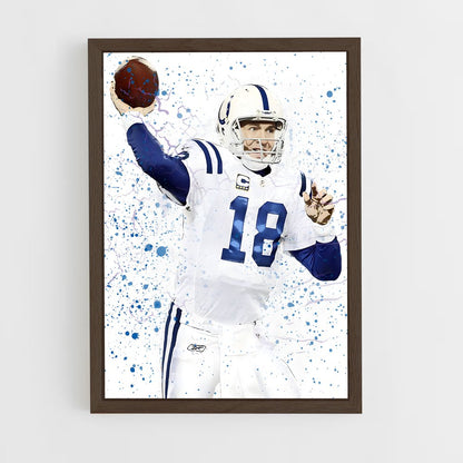 peyton-manning-7 cadre Bois foncé