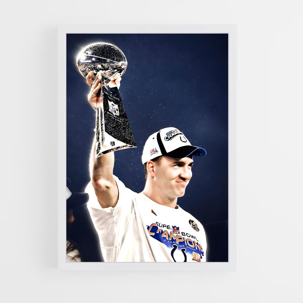 peyton-manning-9 cadre Blanc
