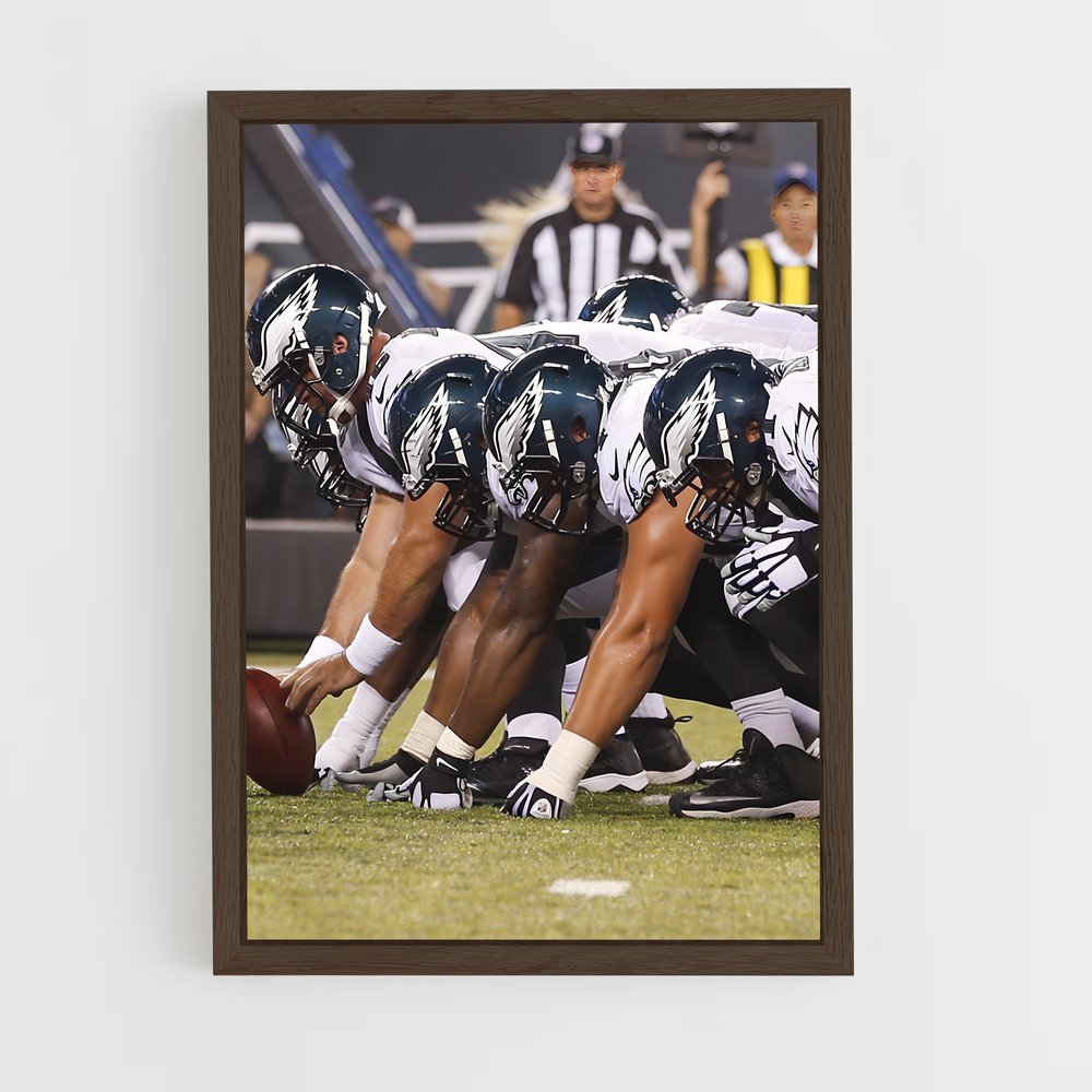 philadelphia-eagles-3 cadre Bois foncé
