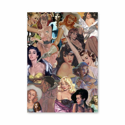 Pin Up Collage Poster