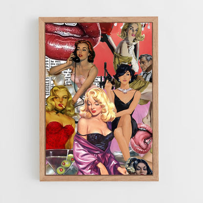 pin-up-2 cadre Bois clair