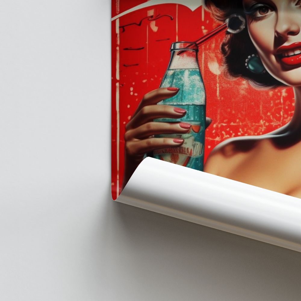 Coca Cola Pin Up Poster