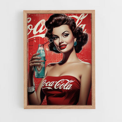 Coca Cola Pin Up Poster