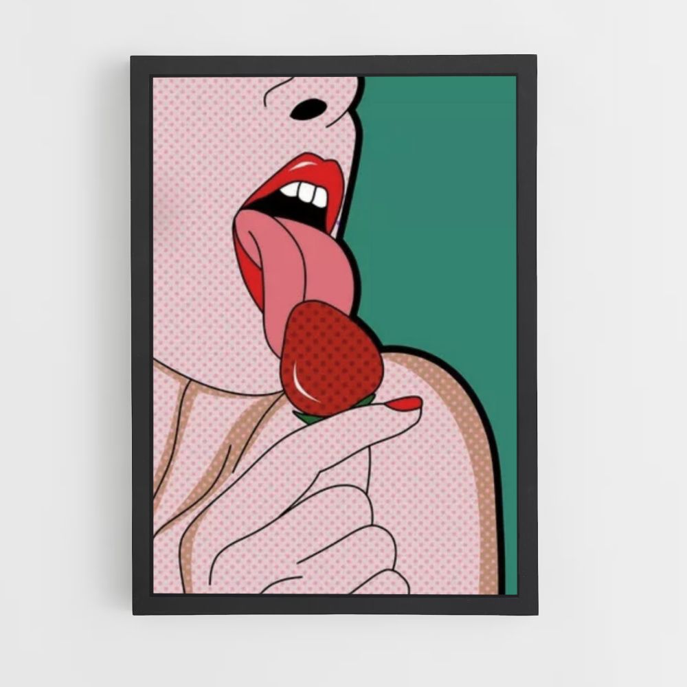 Pin Up Strawberry Poster