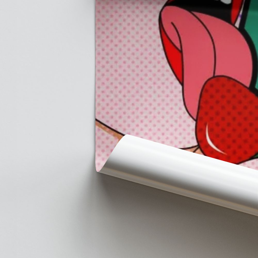 Pin Up Strawberry Poster