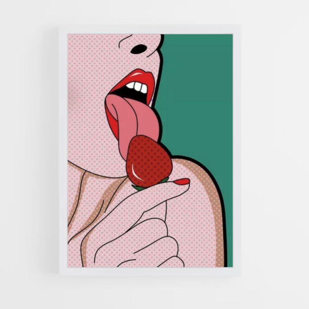 Pin Up Strawberry Poster