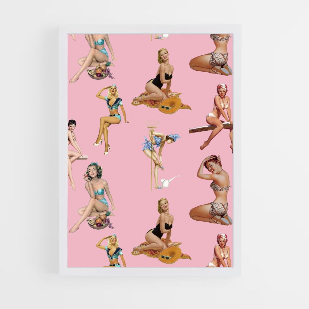 Pink Pin Up Poster