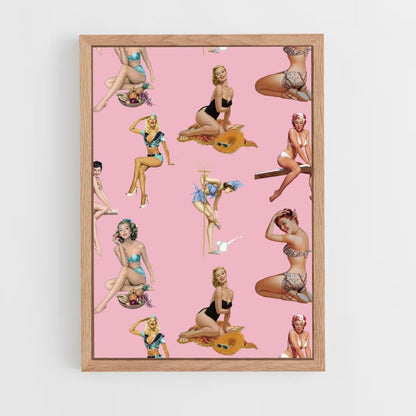 Pink Pin Up Poster