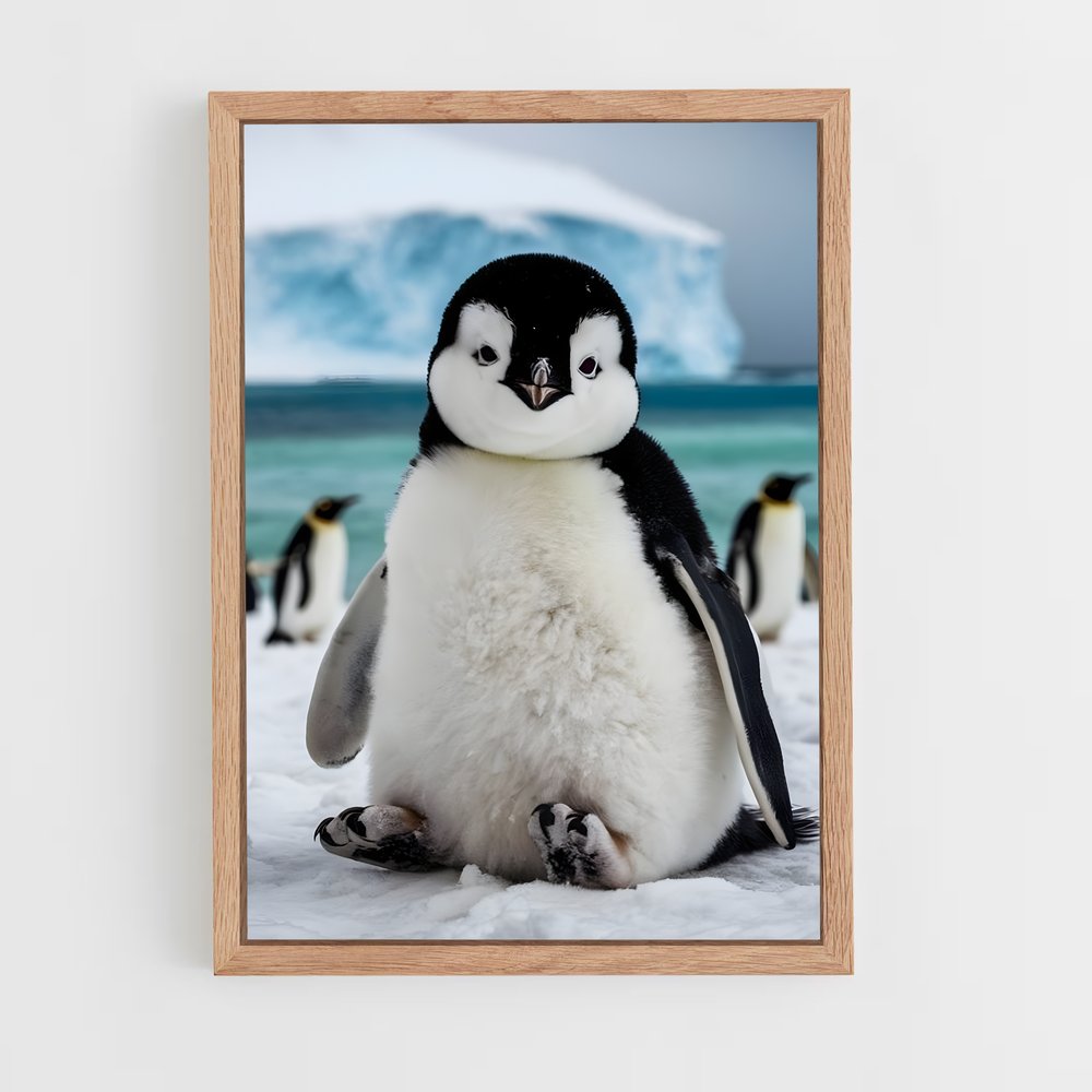 pingouin-1 cadre Bois clair