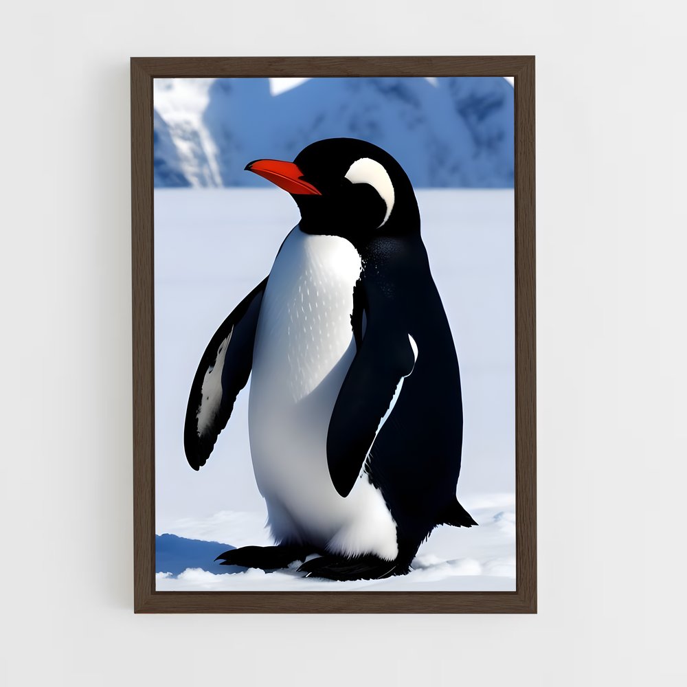 pingouin-2 cadre Bois foncé