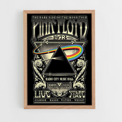 pink-floyd-1 cadre Bois clair