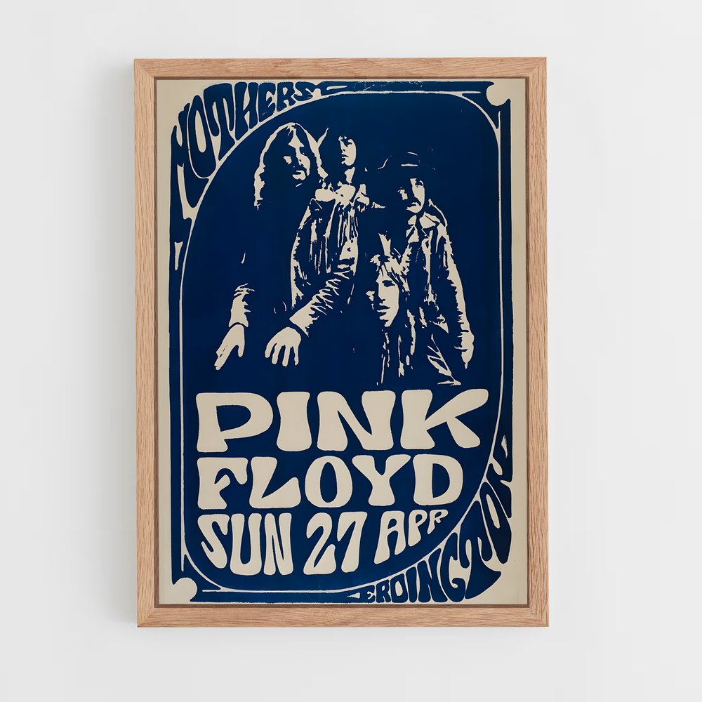 pink-floyd-4 cadre Bois clair