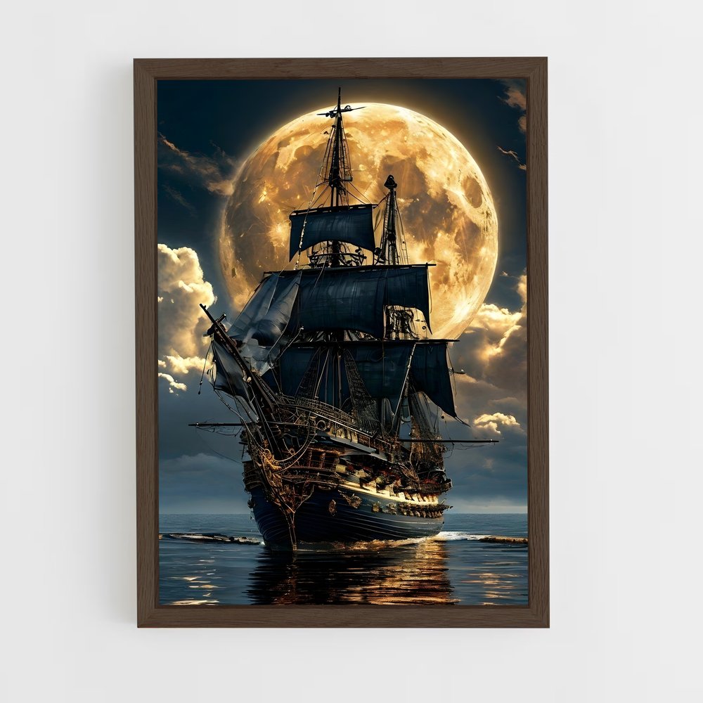 pirate-boat-2 cadre Bois foncé