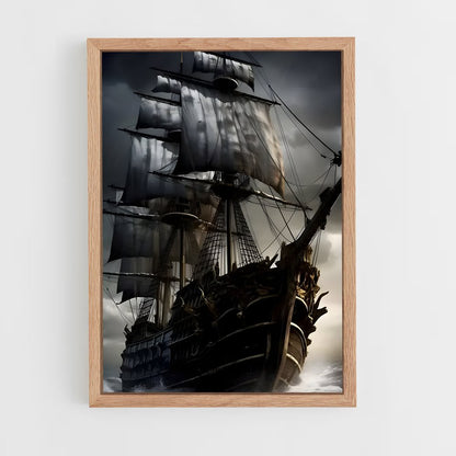 pirate-boat-3 cadre Bois clair
