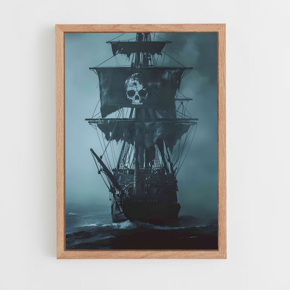 pirate-boat-7 cadre Bois clair