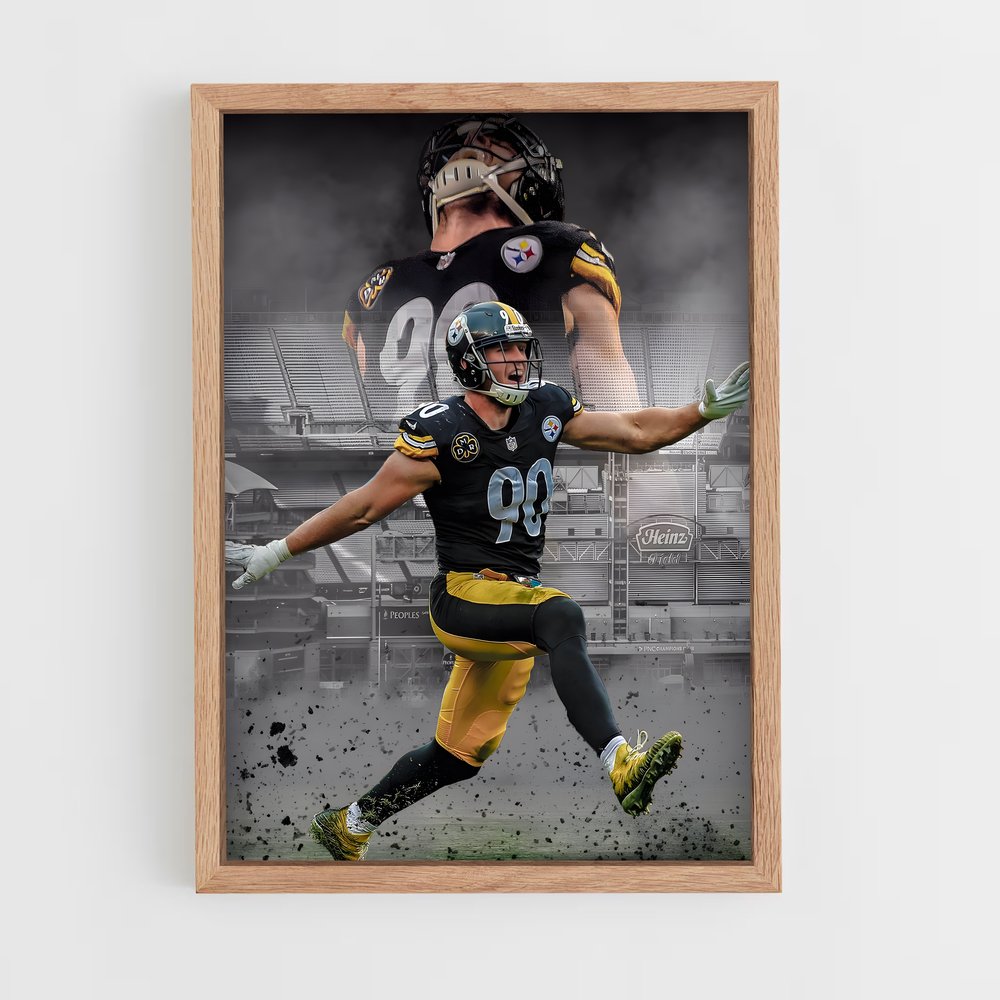 pittsburgh-steelers-1 cadre Bois clair