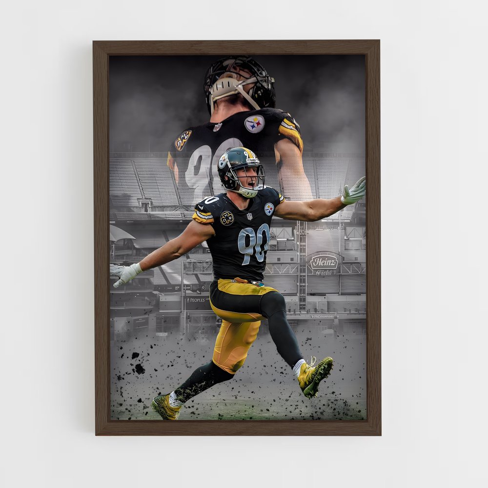 pittsburgh-steelers-1 cadre Bois foncé