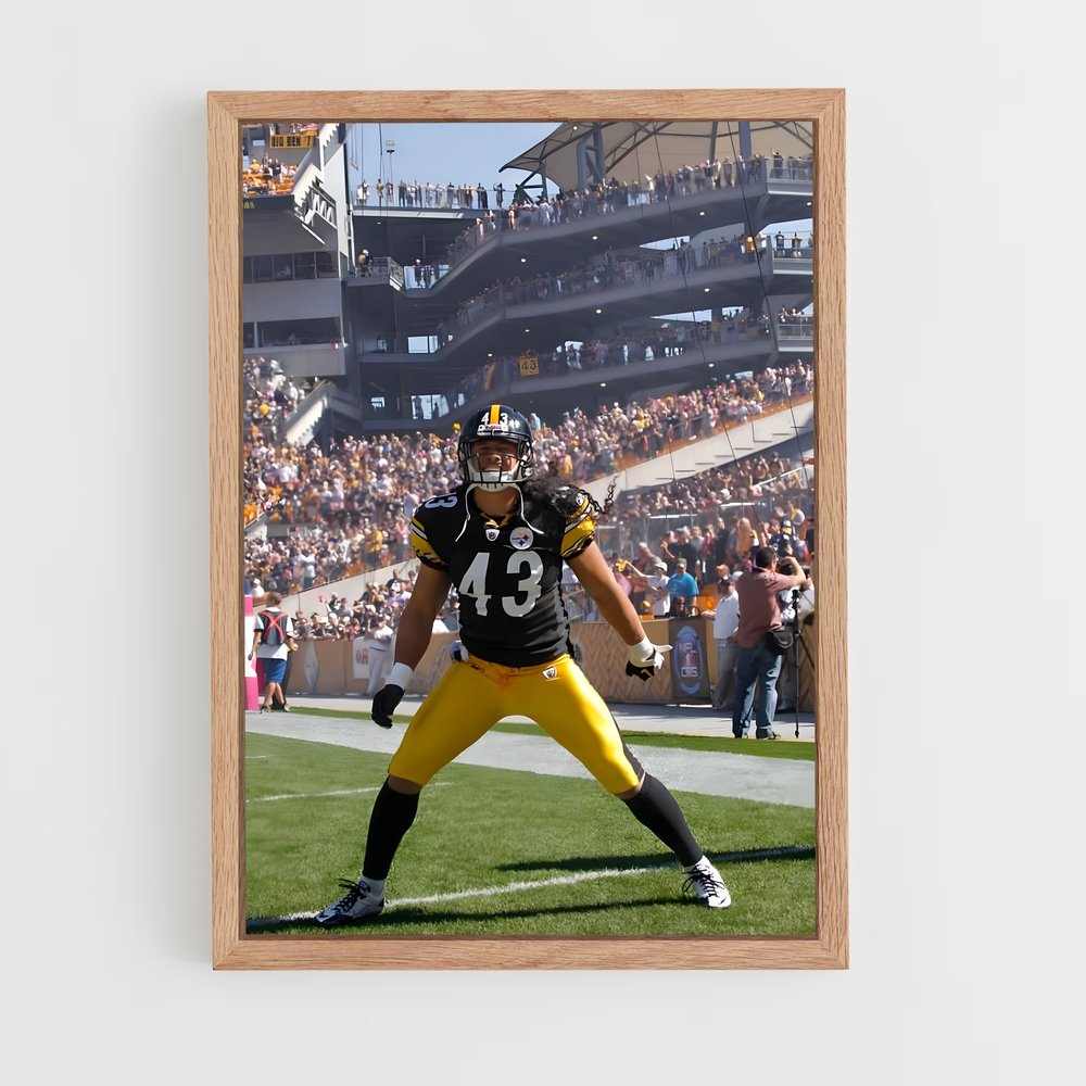 pittsburgh-steelers-3 cadre Bois clair