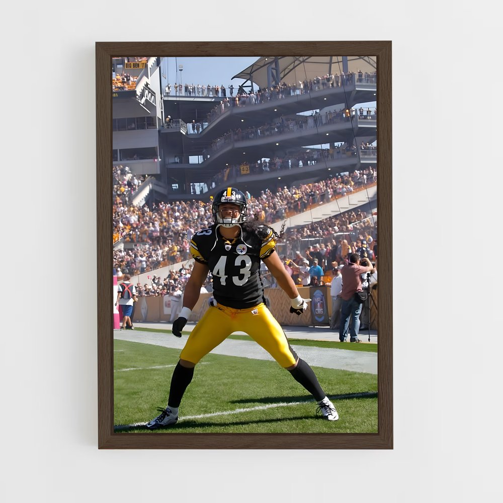 pittsburgh-steelers-3 cadre Bois foncé