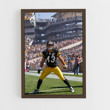 pittsburgh-steelers-3 cadre Bois foncé