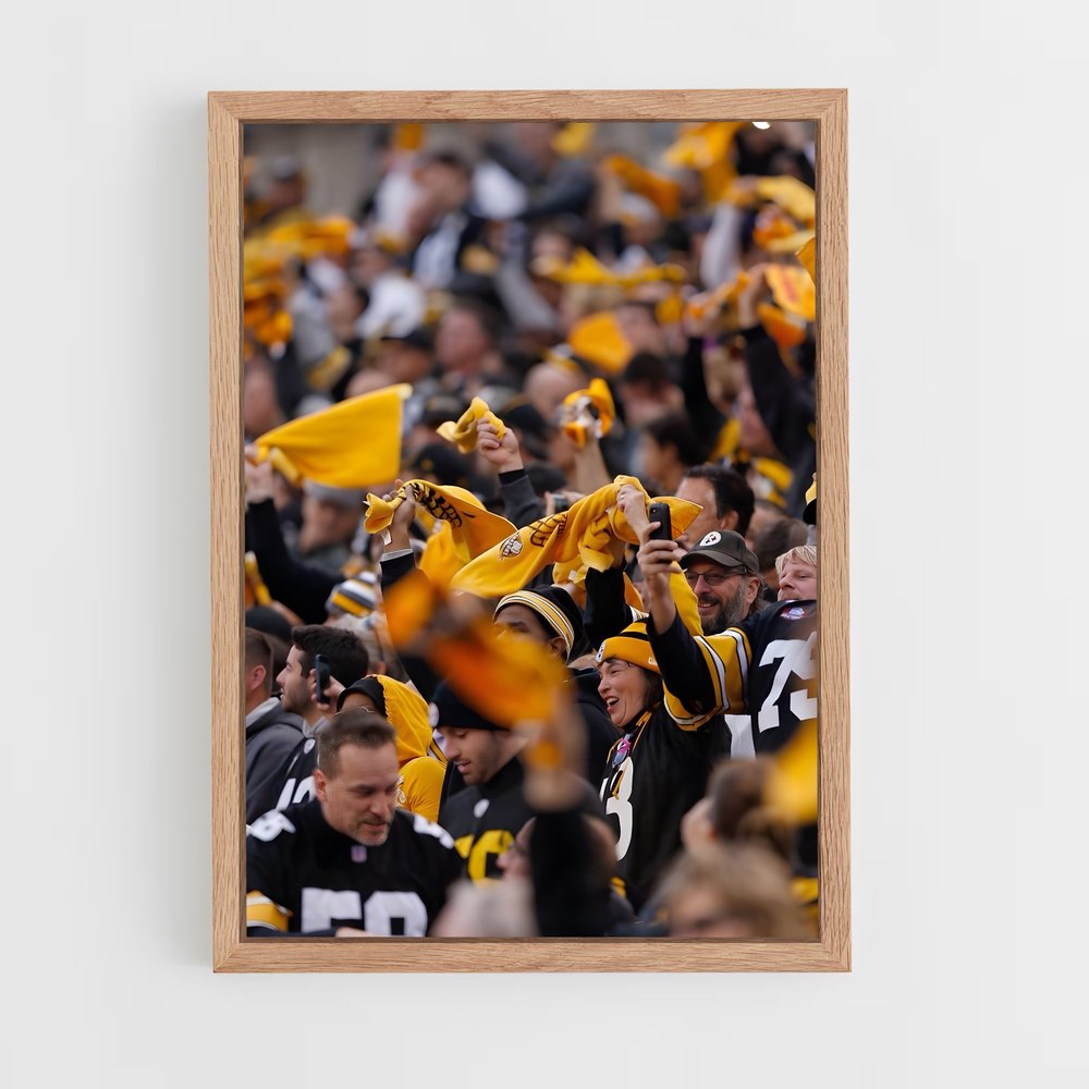 pittsburgh-steelers-4 cadre Bois clair