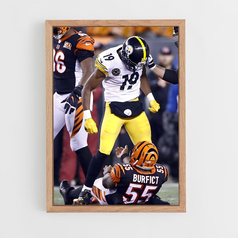pittsburgh-steelers-5 cadre Bois clair