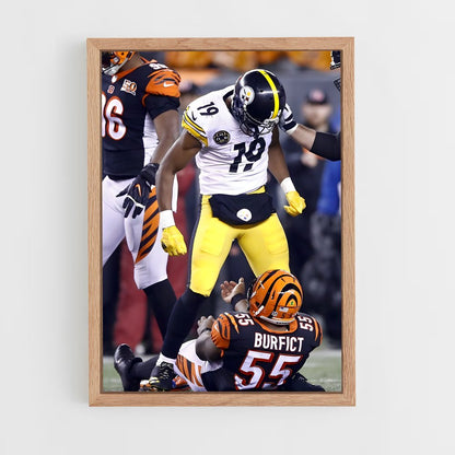 pittsburgh-steelers-5 cadre Bois clair