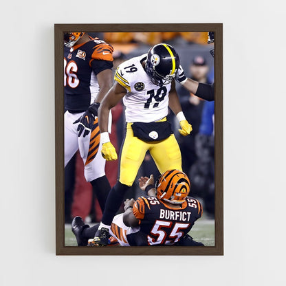 pittsburgh-steelers-5 cadre Bois foncé